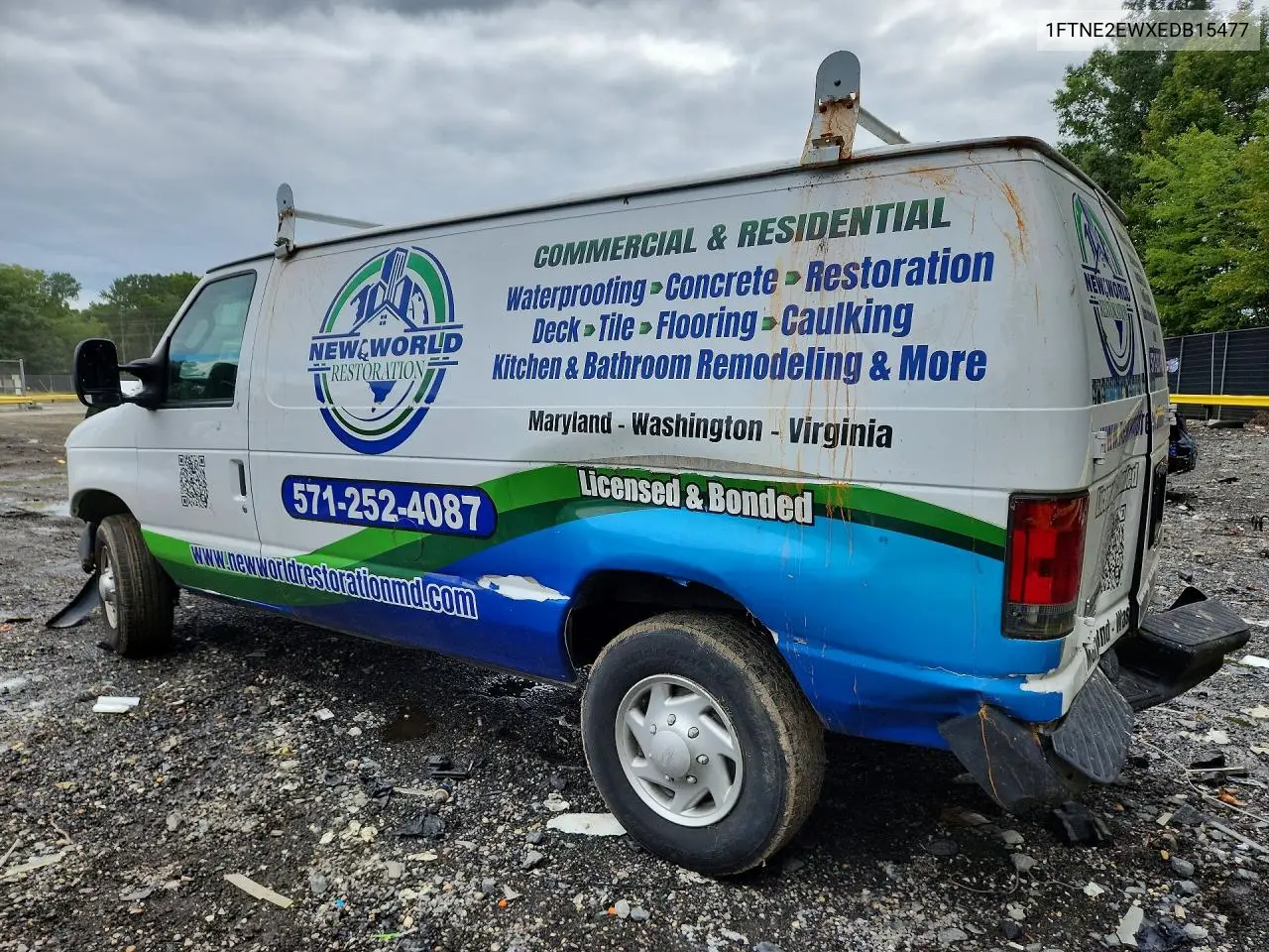 2014 FORD ECONOLINE VIN 1FTNE2EWXEDB15477 — фото 2