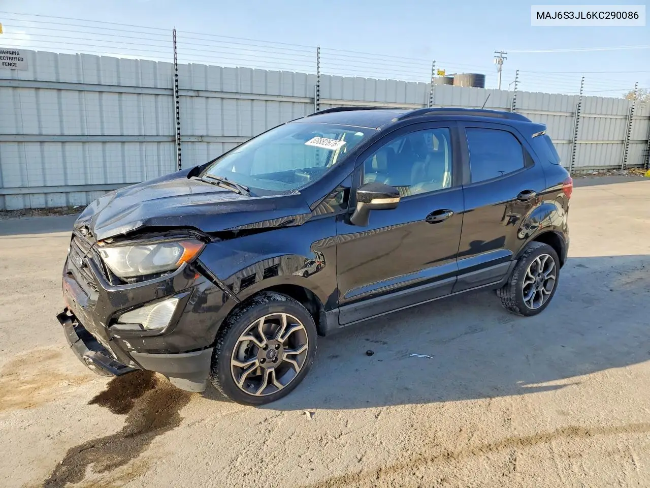 FORD ECOSPORT 2019, VIN MAJ6S3JL6KC290086