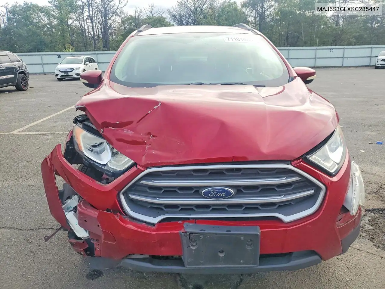2019 FORD ECOSPORT VIN MAJ6S3GLXKC285447 — фото 5