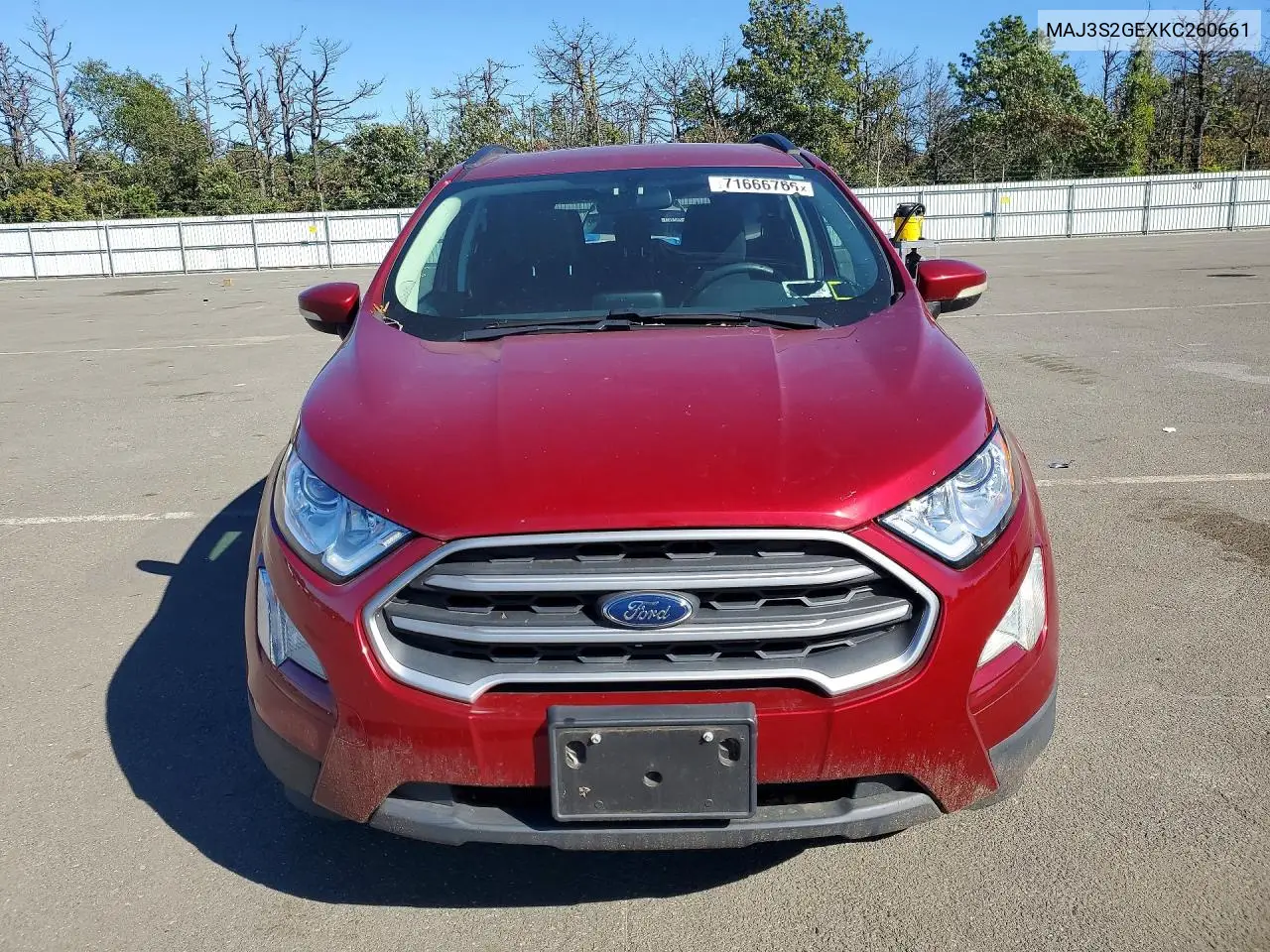 2019 FORD ECOSPORT VIN MAJ3S2GEXKC260661 — фото 5