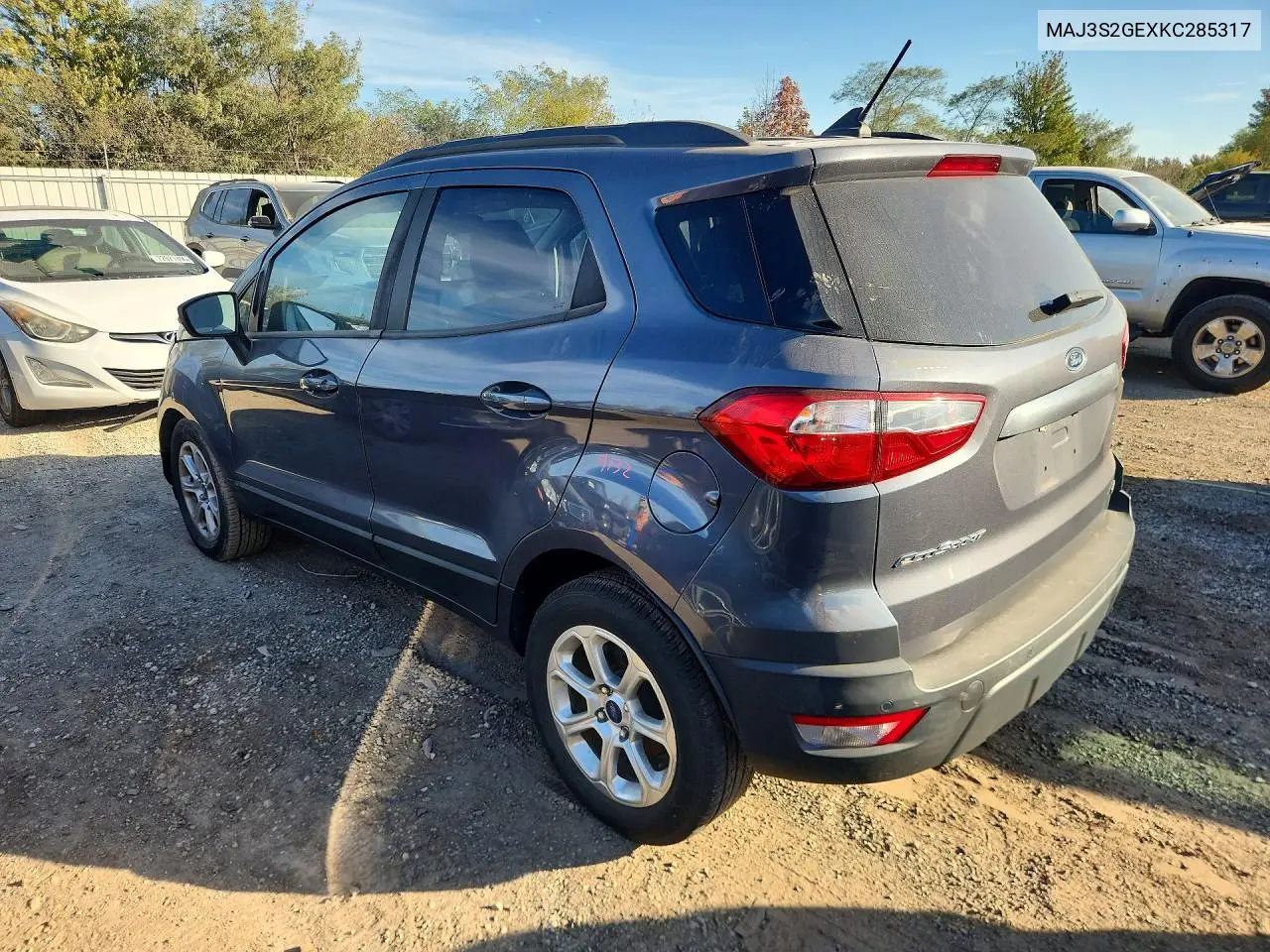 2019 FORD ECOSPORT VIN MAJ3S2GEXKC285317 — фото 2
