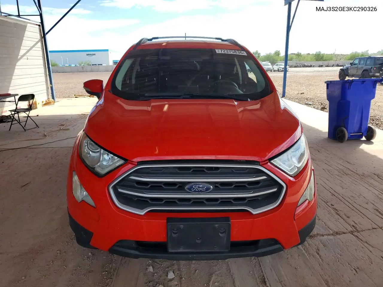 2019 FORD ECOSPORT VIN MAJ3S2GE3KC290326 — фото 5
