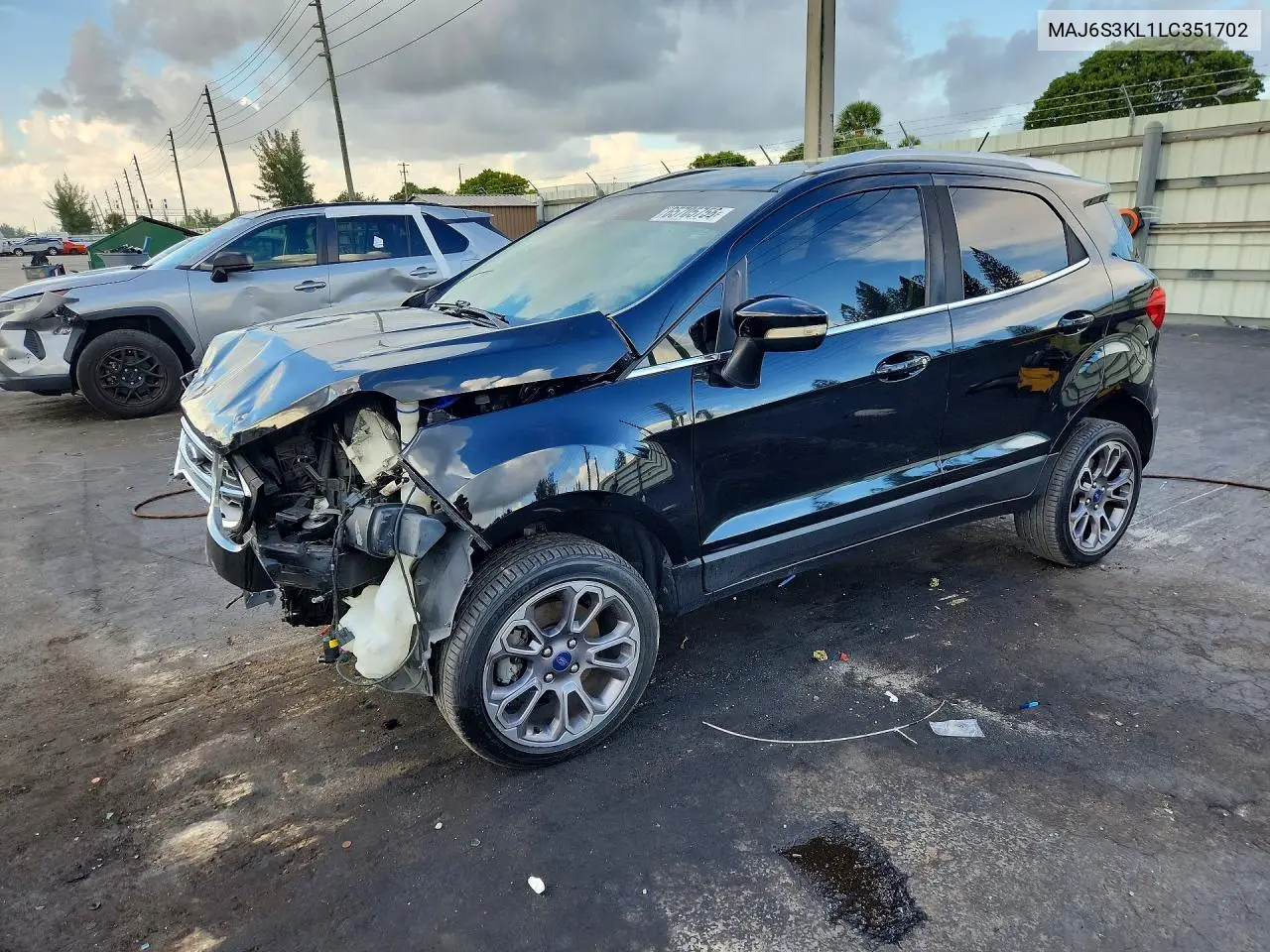 FORD ECOSPORT 2020, VIN MAJ6S3KL1LC351702