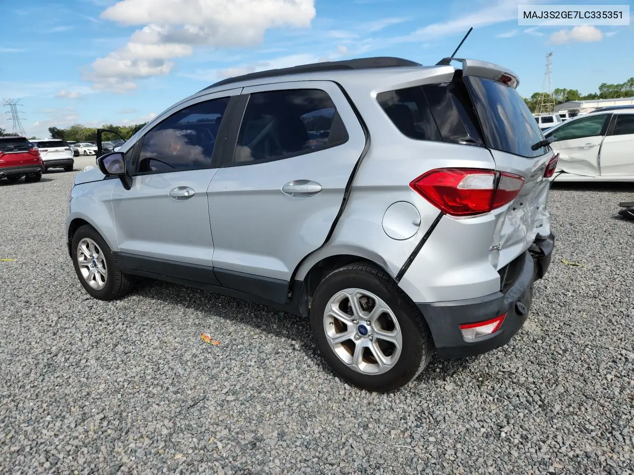 2020 FORD ECOSPORT VIN MAJ3S2GE7LC335351 — фото 2