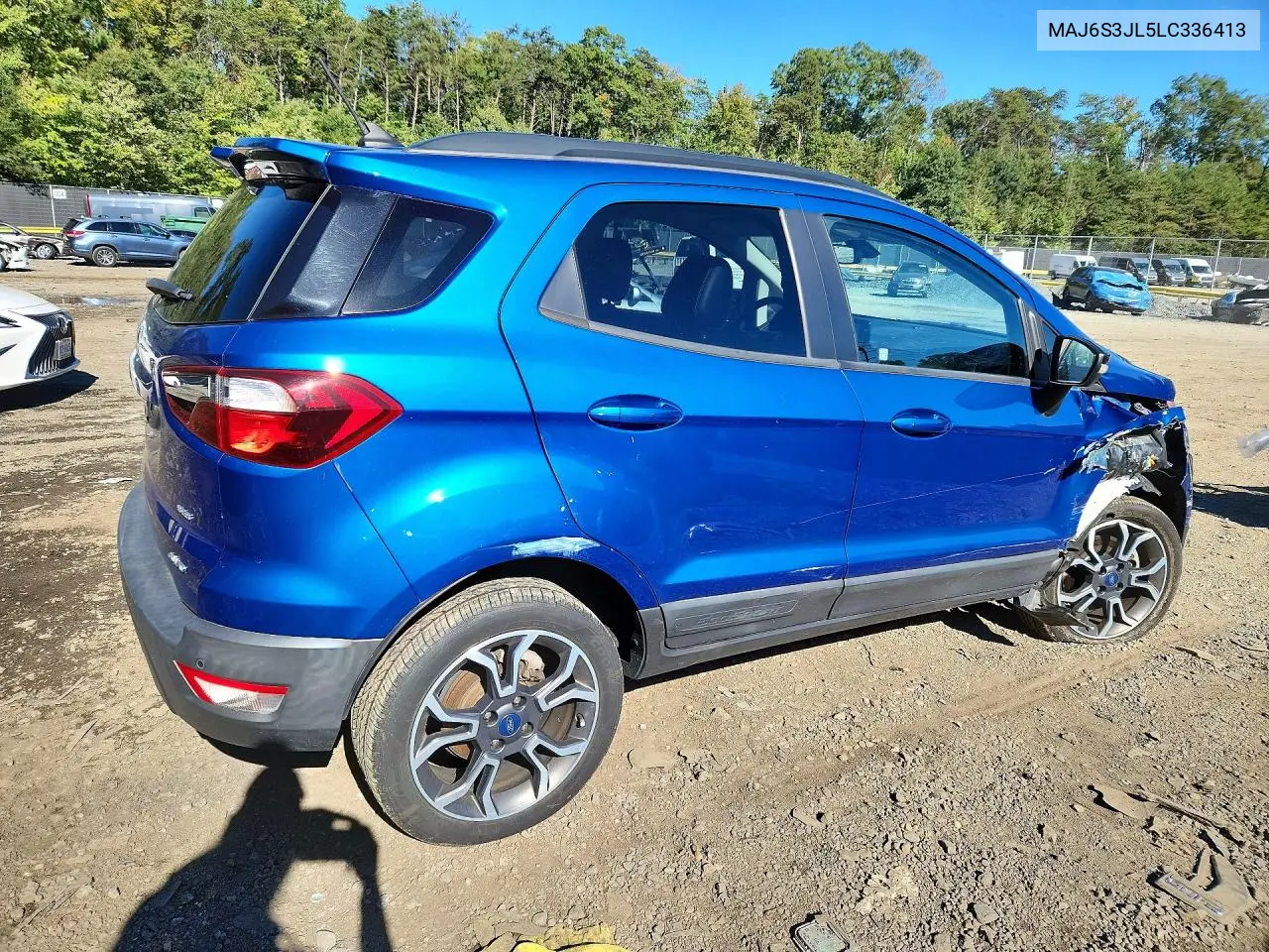2020 FORD ECOSPORT VIN MAJ6S3JL5LC336413 — фото 3