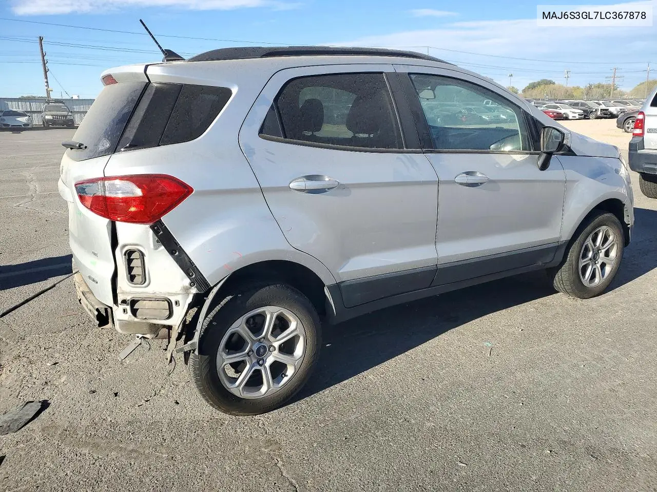 2020 FORD ECOSPORT VIN MAJ6S3GL7LC367878 — фото 3