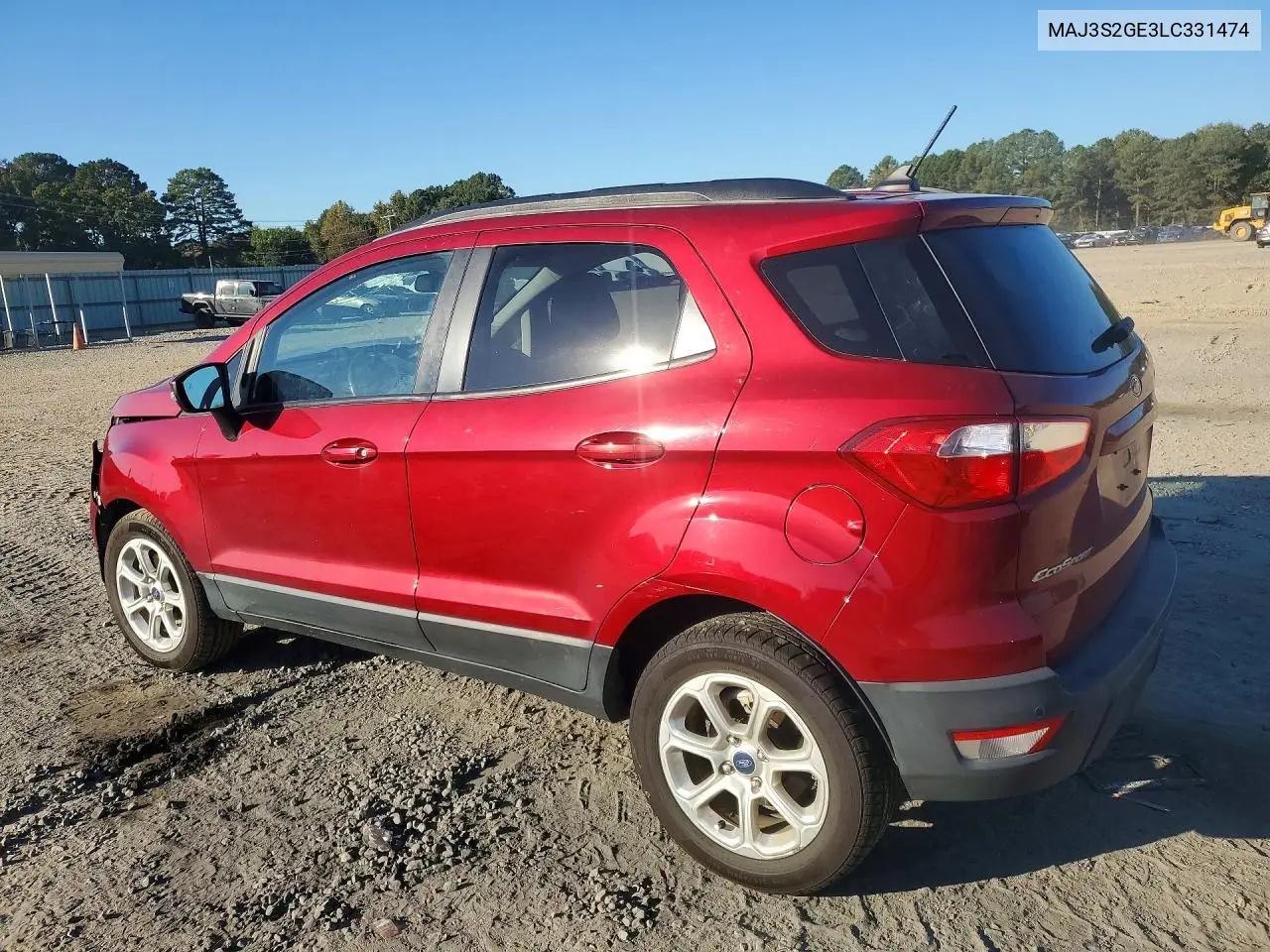 2020 FORD ECOSPORT VIN MAJ3S2GE3LC331474 — фото 2
