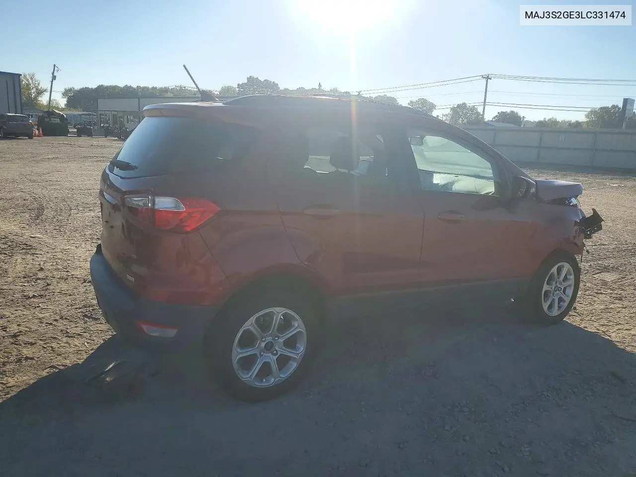 2020 FORD ECOSPORT VIN MAJ3S2GE3LC331474 — фото 3