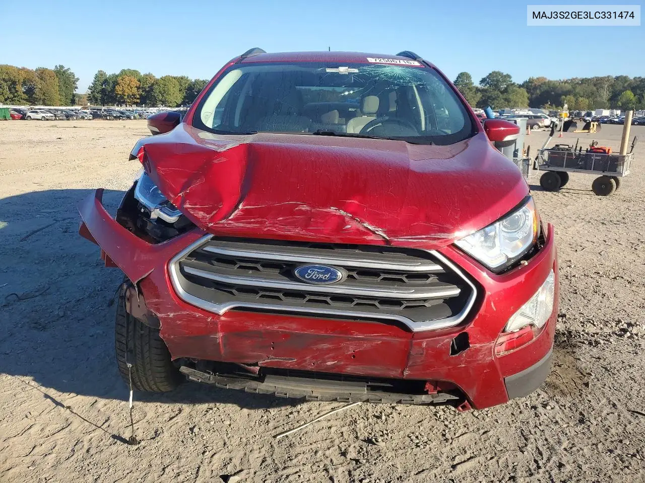 2020 FORD ECOSPORT VIN MAJ3S2GE3LC331474 — фото 5