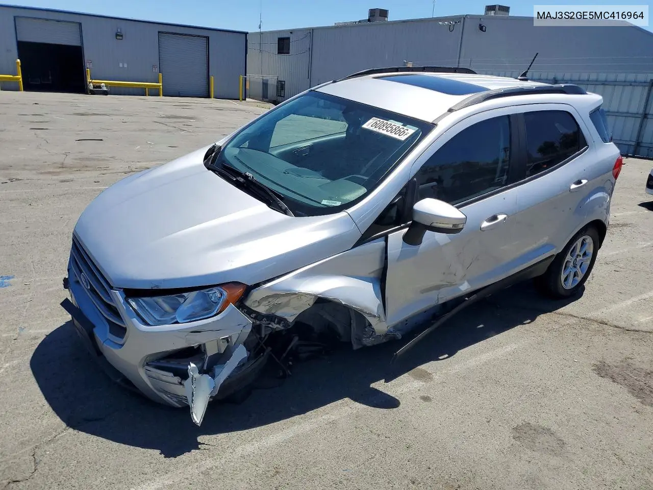FORD ECOSPORT 2021, VIN MAJ3S2GE5MC416964