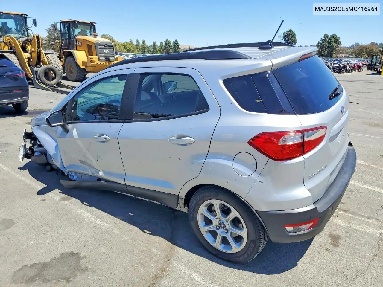 2021 FORD ECOSPORT VIN MAJ3S2GE5MC416964 — фото 2