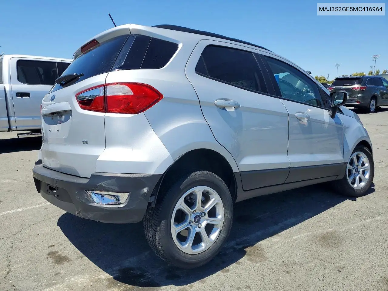 2021 FORD ECOSPORT VIN MAJ3S2GE5MC416964 — фото 3