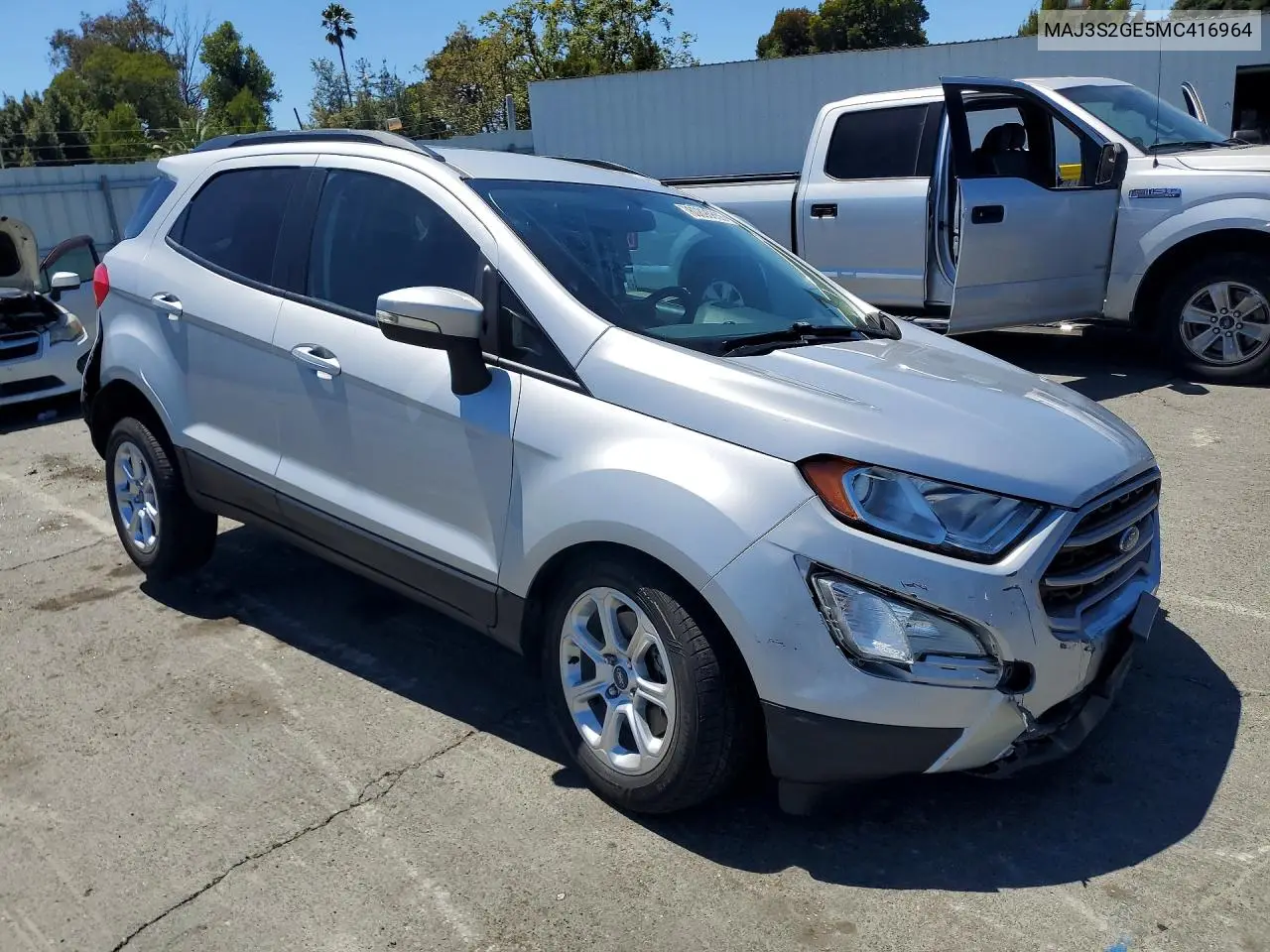 2021 FORD ECOSPORT VIN MAJ3S2GE5MC416964 — фото 4