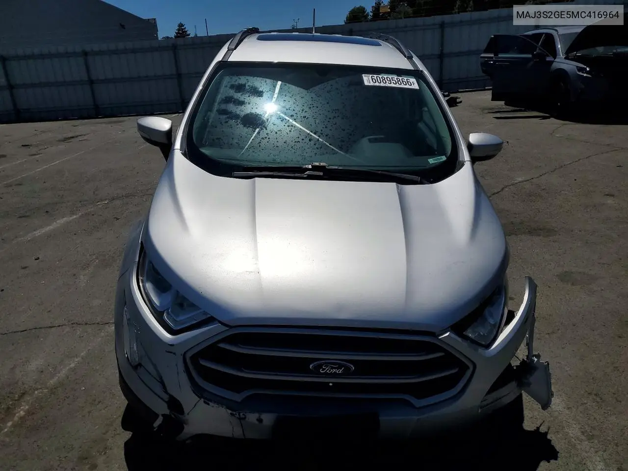 2021 FORD ECOSPORT VIN MAJ3S2GE5MC416964 — фото 5