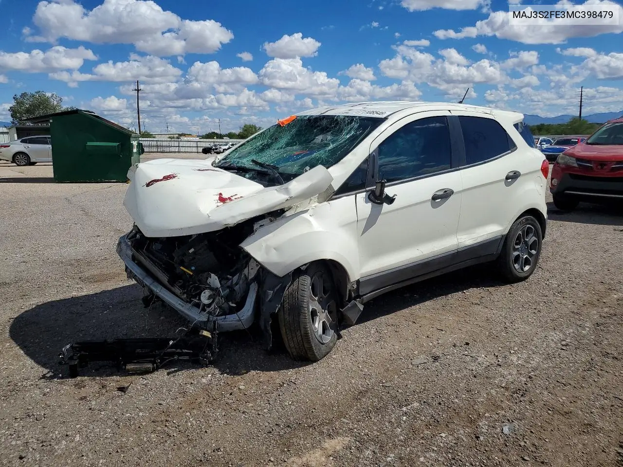 FORD ECOSPORT 2021, VIN MAJ3S2FE3MC398479