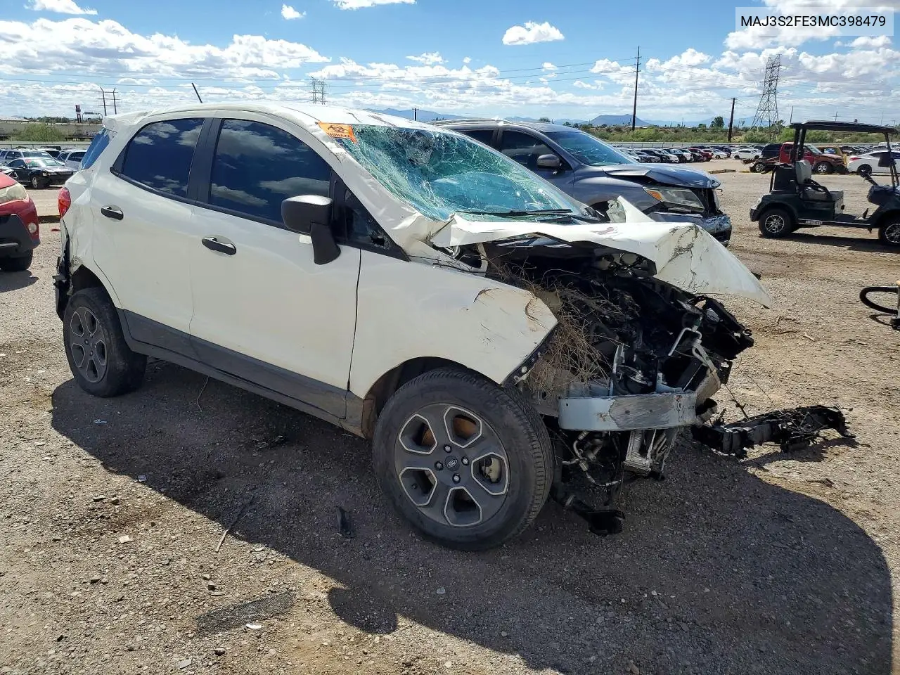 2021 FORD ECOSPORT VIN MAJ3S2FE3MC398479 — фото 4