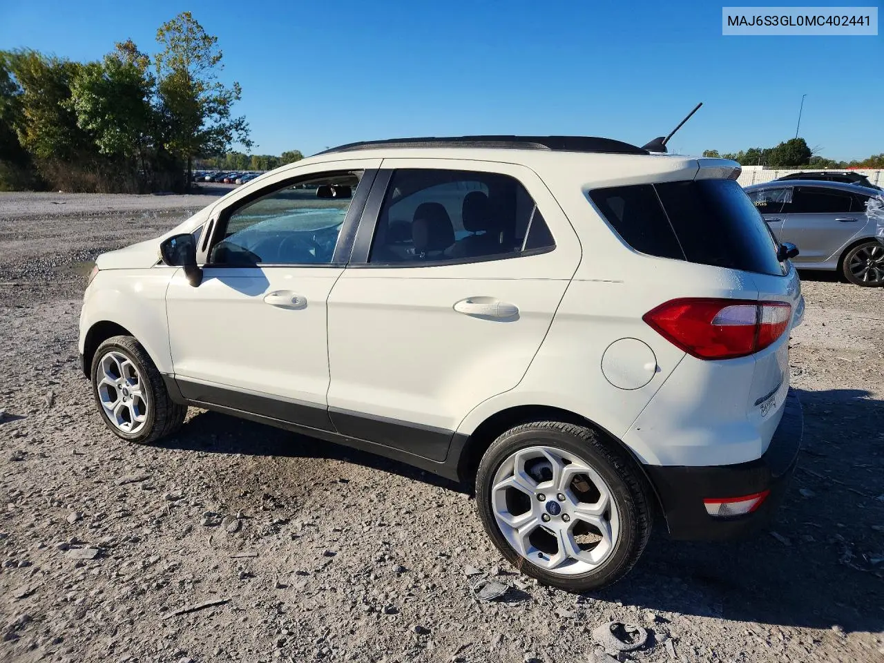 2021 FORD ECOSPORT VIN MAJ6S3GL0MC402441 — фото 2
