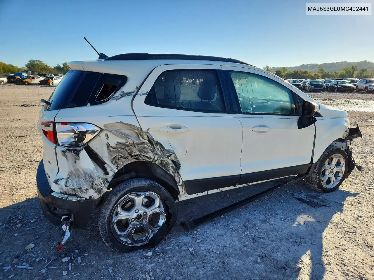 2021 FORD ECOSPORT VIN MAJ6S3GL0MC402441 — фото 3