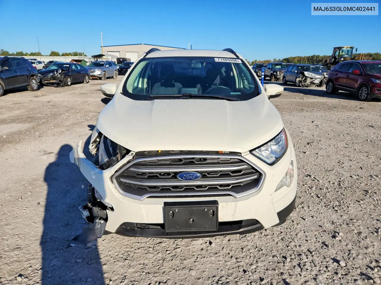 2021 FORD ECOSPORT VIN MAJ6S3GL0MC402441 — фото 5