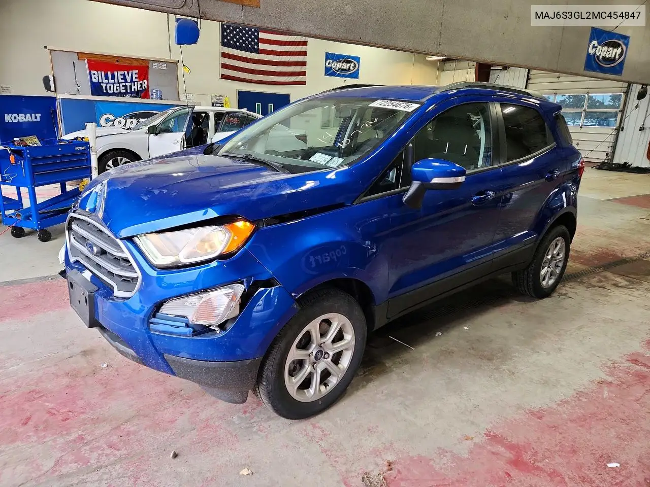 FORD ECOSPORT 2021, VIN MAJ6S3GL2MC454847