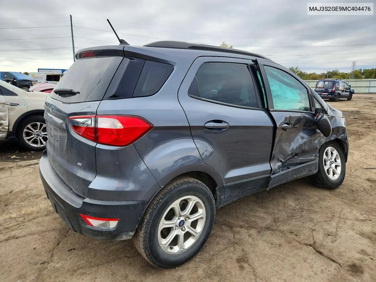 2021 FORD ECOSPORT VIN MAJ3S2GE9MC404476 — фото 3
