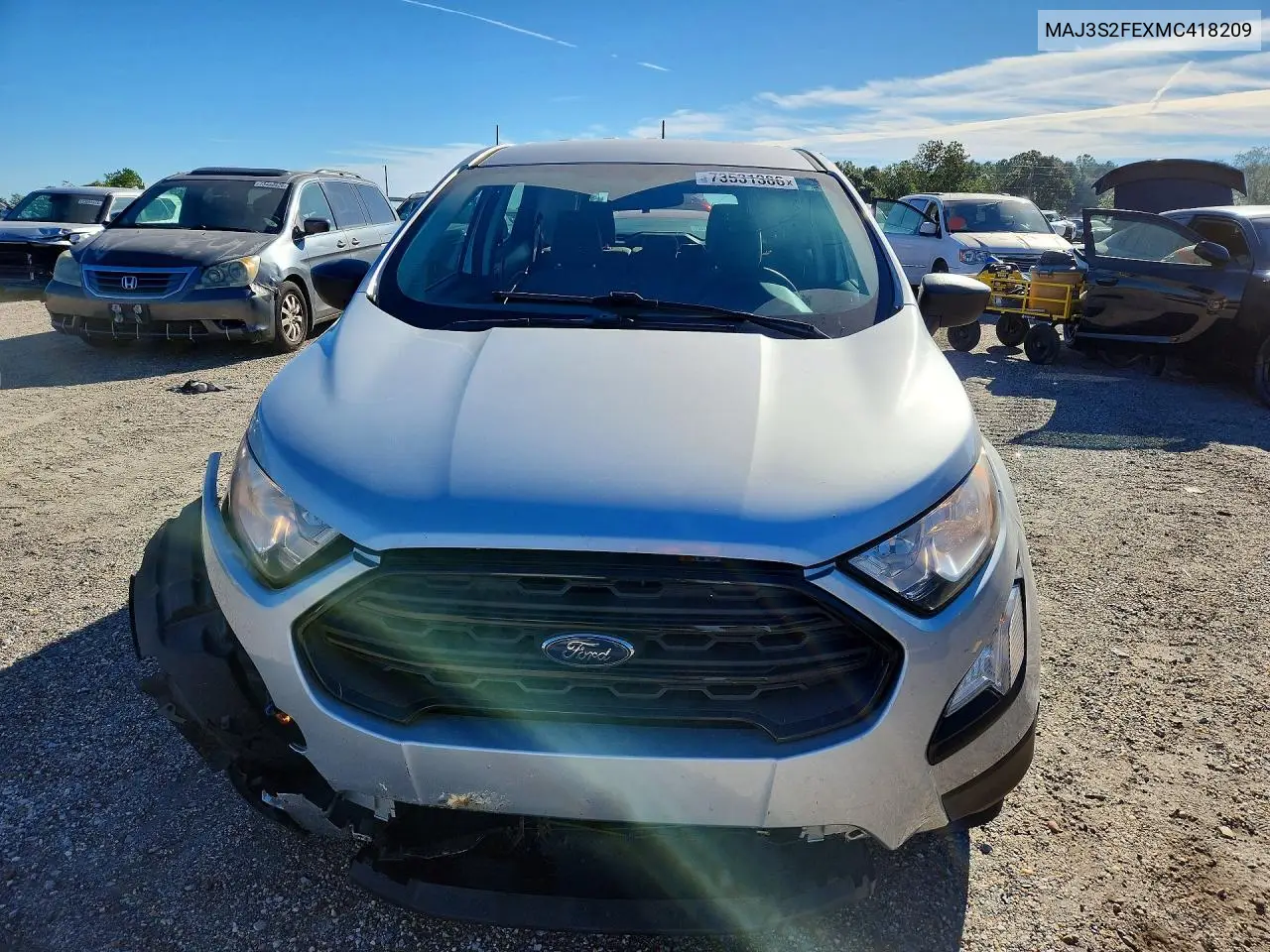 2021 FORD ECOSPORT VIN MAJ3S2FEXMC418209 — фото 5