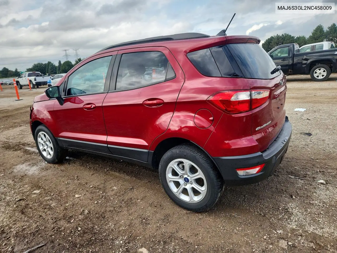 2022 FORD ECOSPORT VIN MAJ6S3GL2NC458009 — фото 2