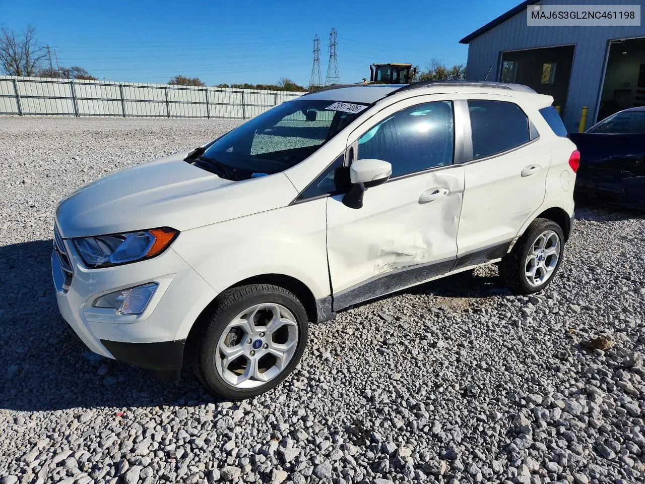FORD ECOSPORT 2022, VIN MAJ6S3GL2NC461198