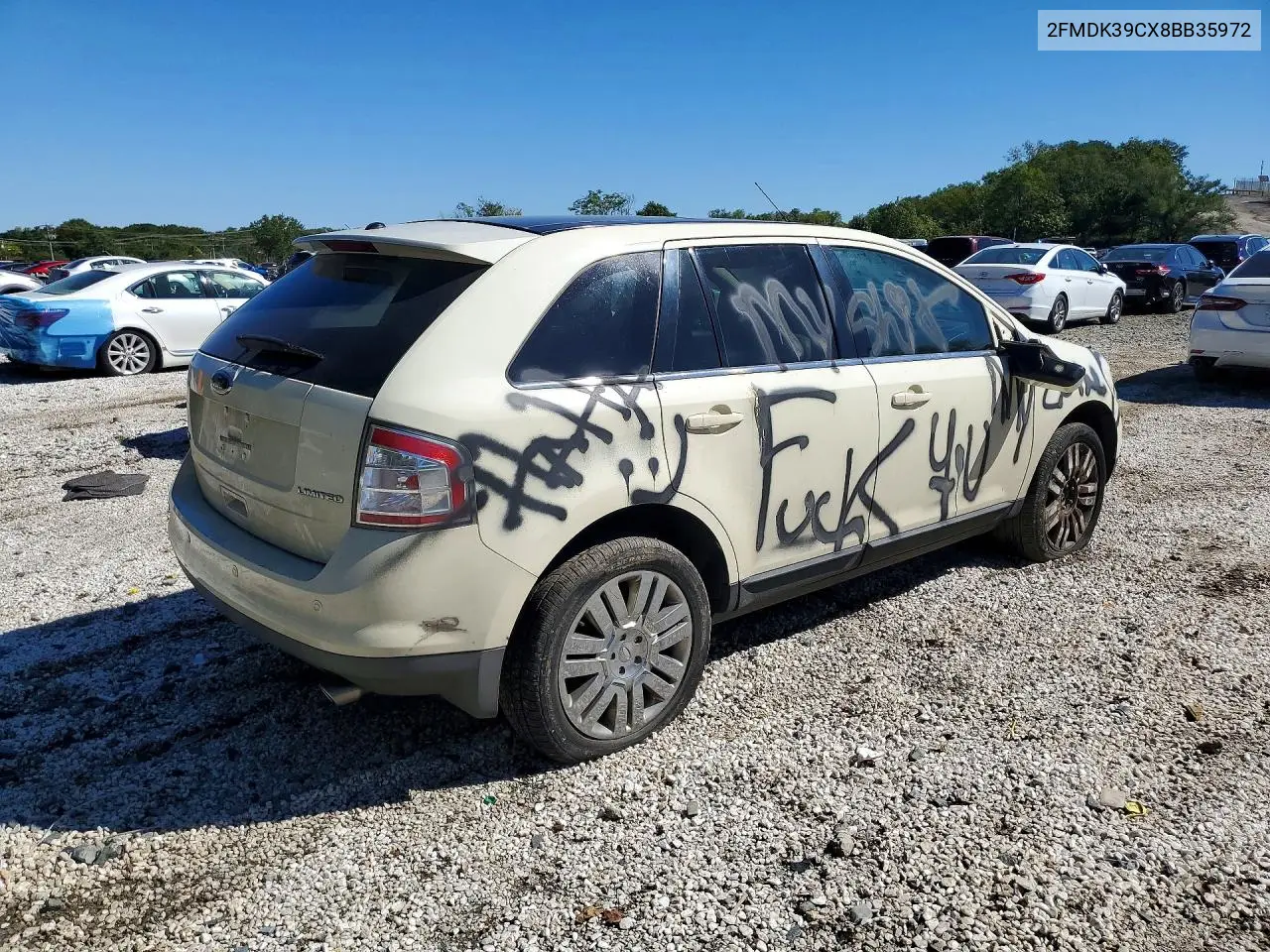 2008 FORD EDGE VIN 2FMDK39CX8BB35972 — фото 3