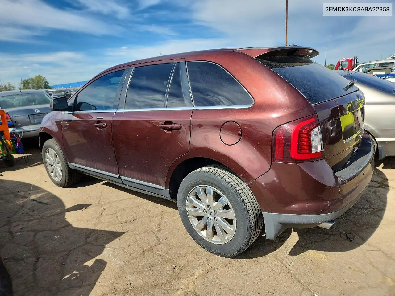 2010 FORD EDGE VIN 2FMDK3KC8ABA22358 — фото 2