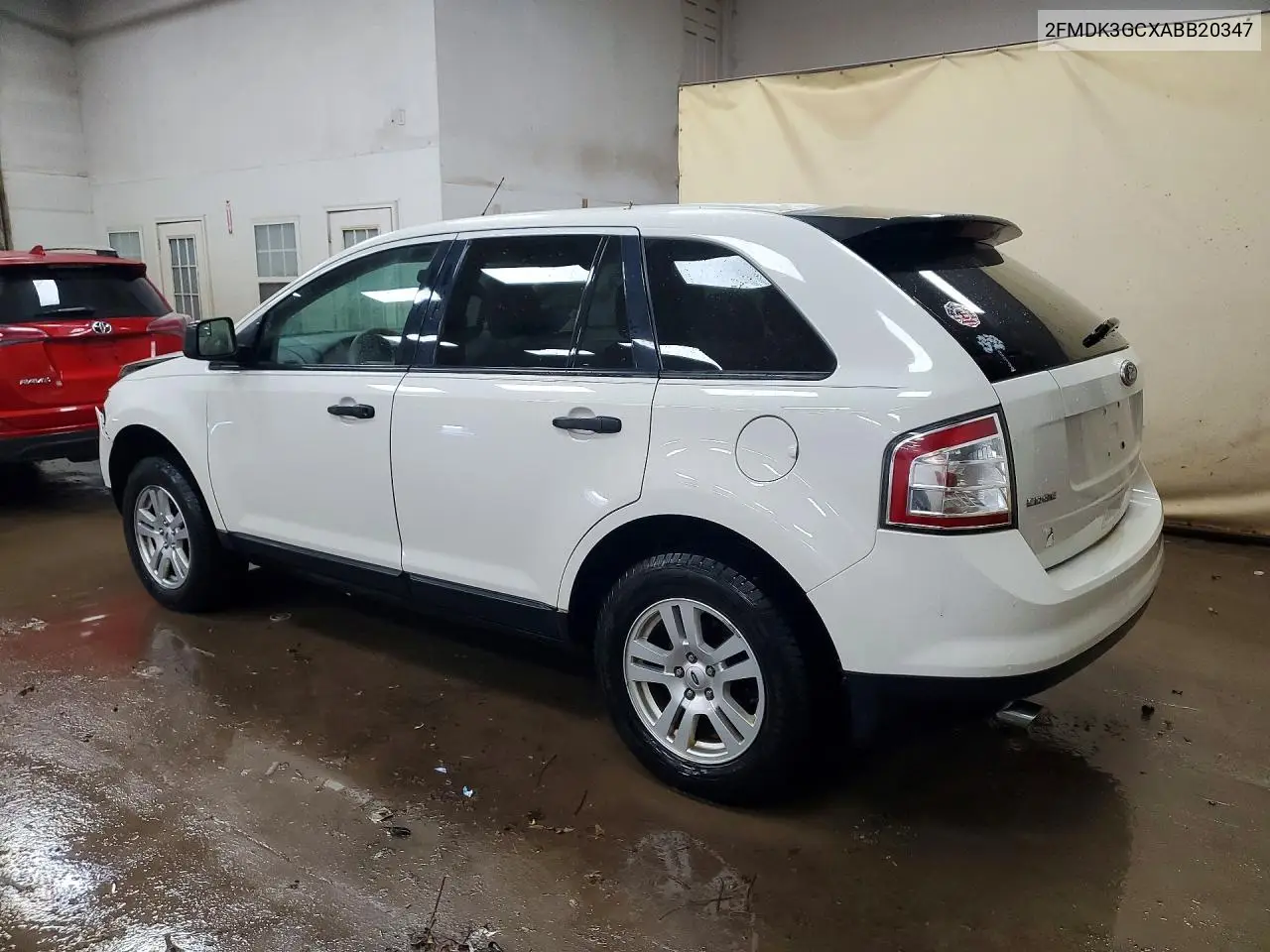 2010 FORD EDGE VIN 2FMDK3GCXABB20347 — фото 2