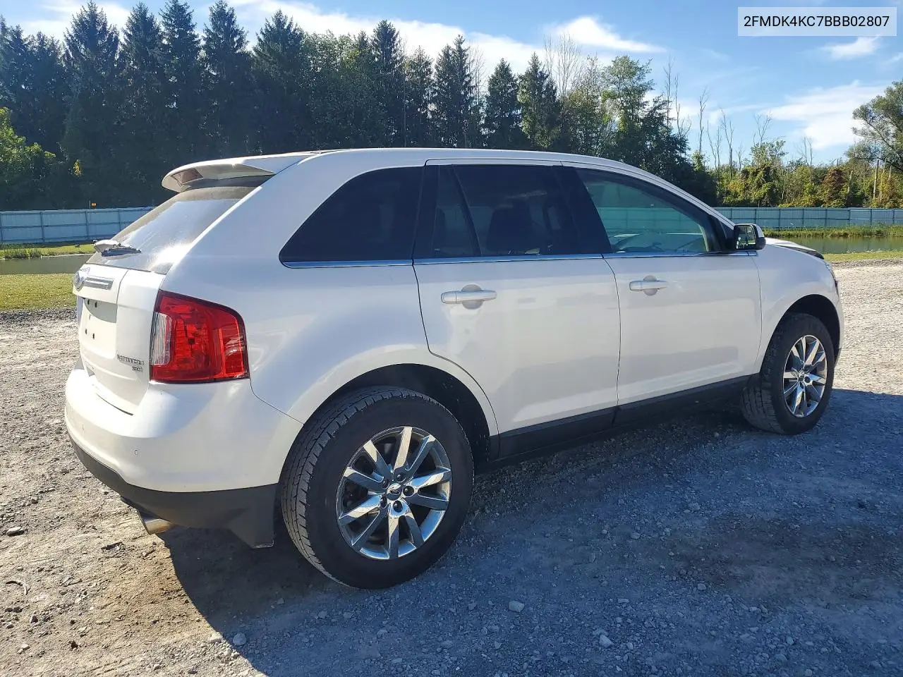 2011 FORD EDGE VIN 2FMDK4KC7BBB02807 — фото 3