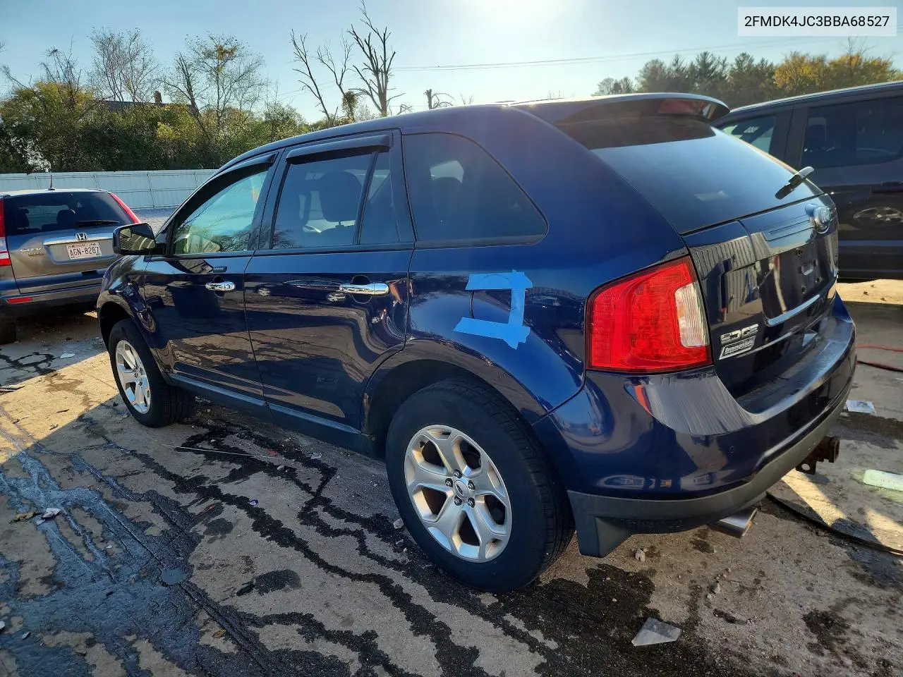 2011 FORD EDGE VIN 2FMDK4JC3BBA68527 — фото 2