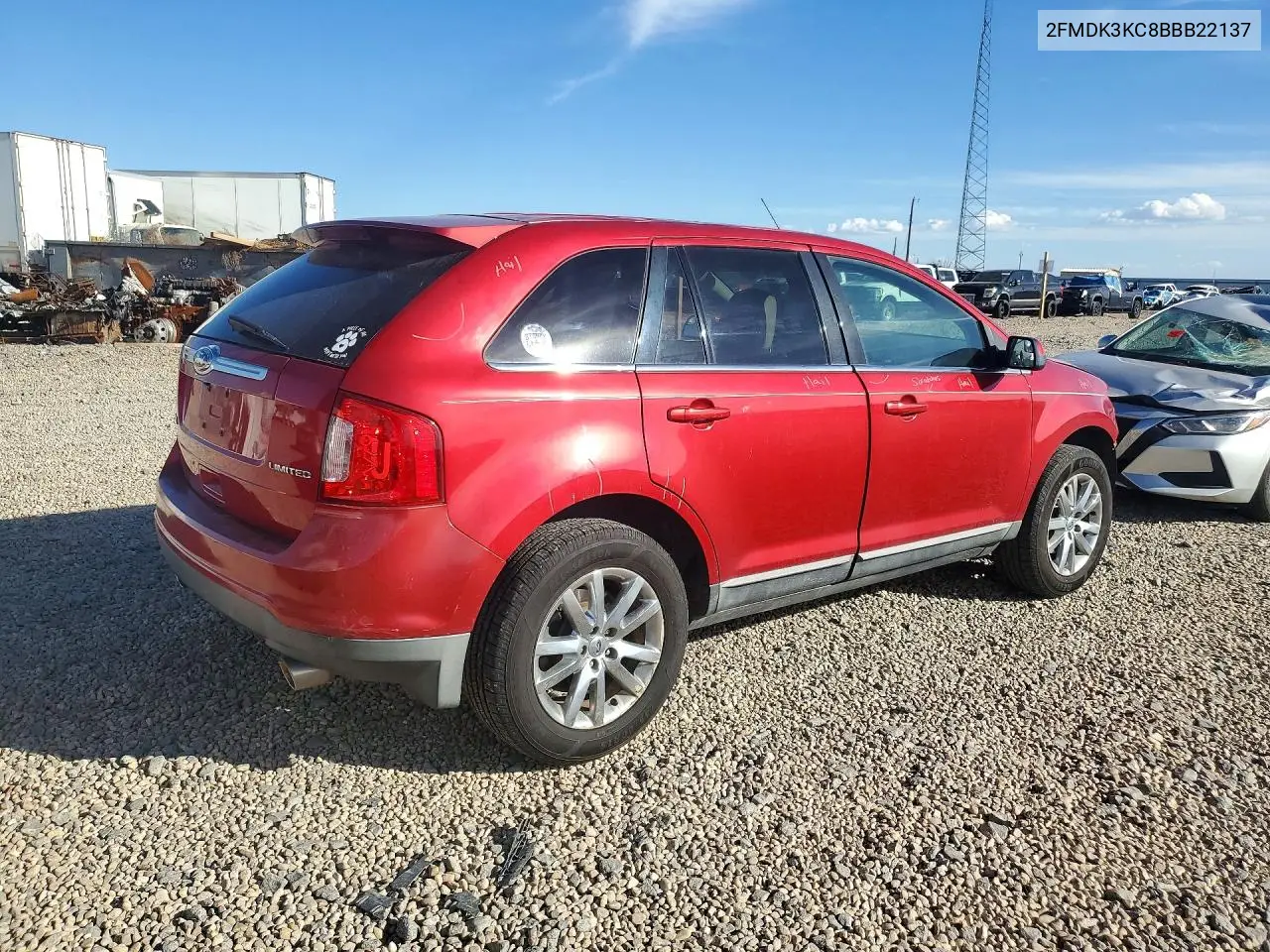 2011 FORD EDGE VIN 2FMDK3KC8BBB22137 — фото 3