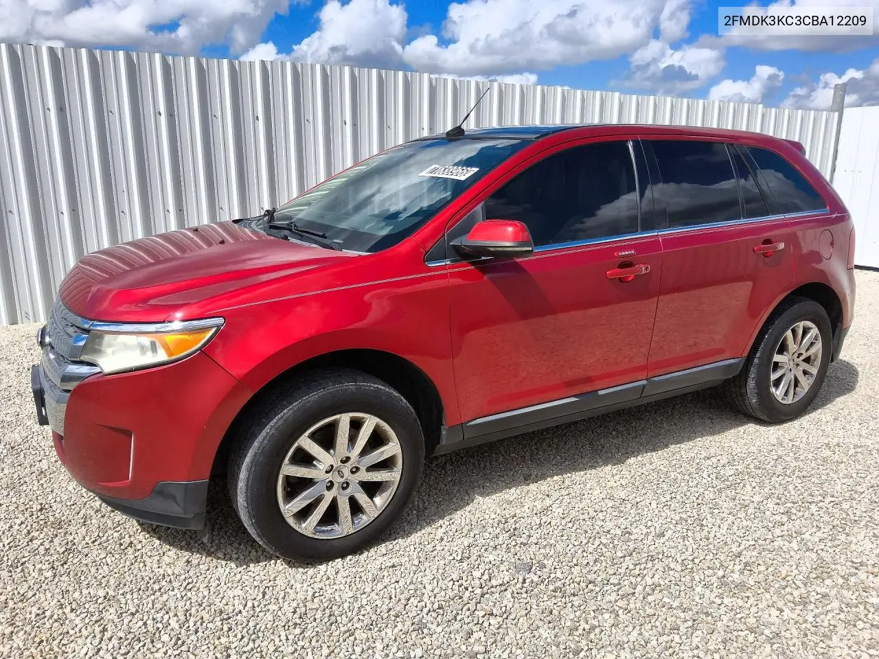 FORD EDGE 2012, VIN 2FMDK3KC3CBA12209