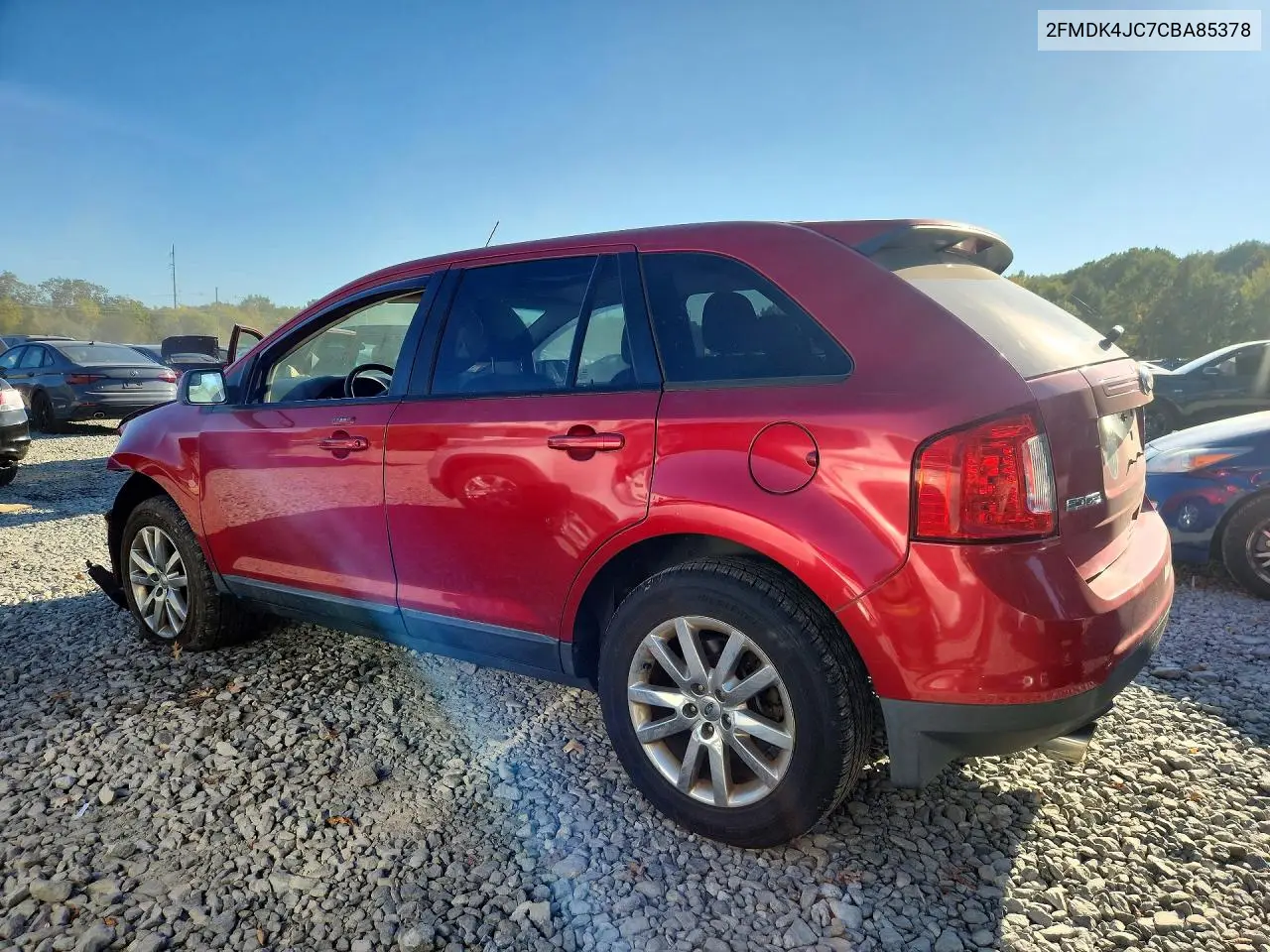 2012 FORD EDGE VIN 2FMDK4JC7CBA85378 — фото 2