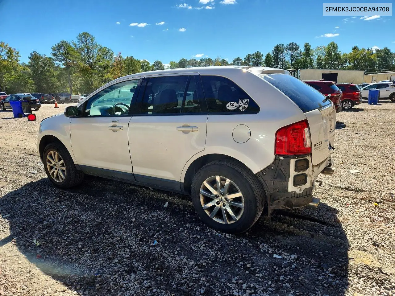 2012 FORD EDGE VIN 2FMDK3JC0CBA94708 — фото 2