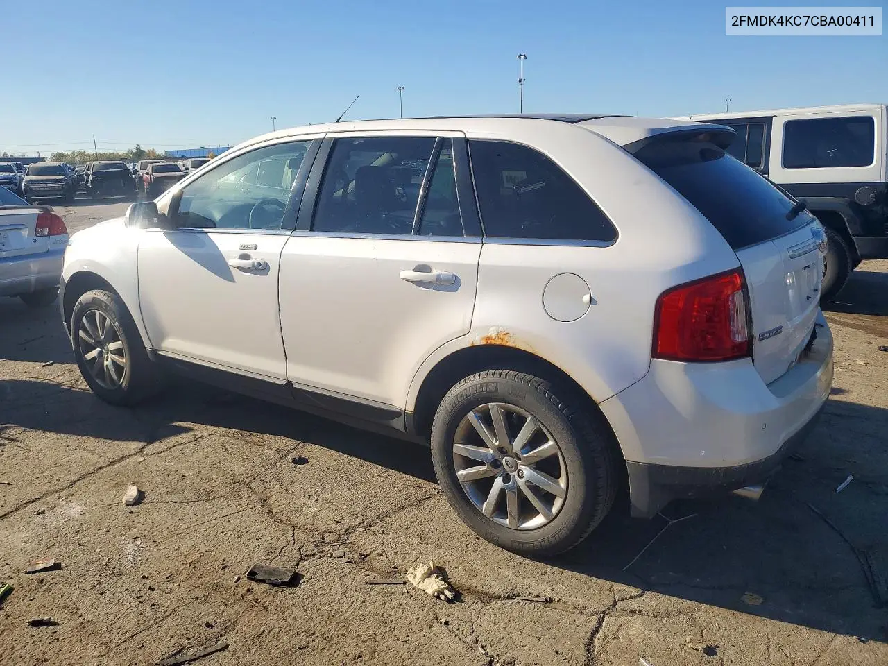 2012 FORD EDGE VIN 2FMDK4KC7CBA00411 — фото 2