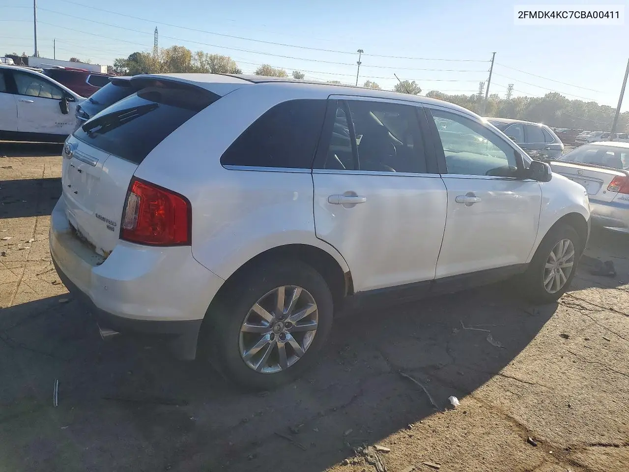 2012 FORD EDGE VIN 2FMDK4KC7CBA00411 — фото 3
