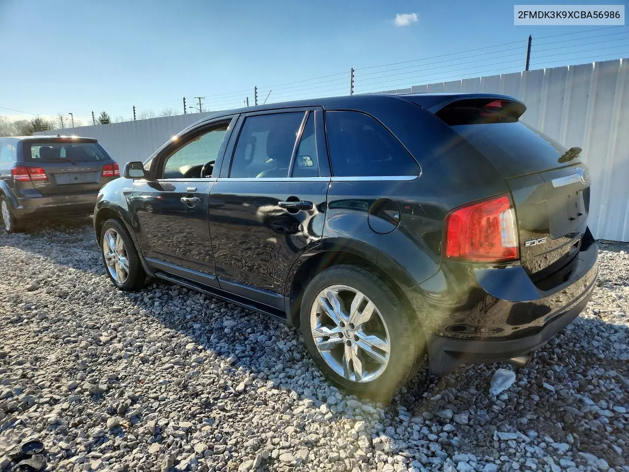 2012 FORD EDGE VIN 2FMDK3K9XCBA56986 — фото 2