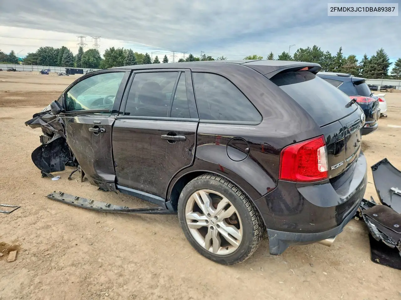 2013 FORD EDGE VIN 2FMDK3JC1DBA89387 — фото 2
