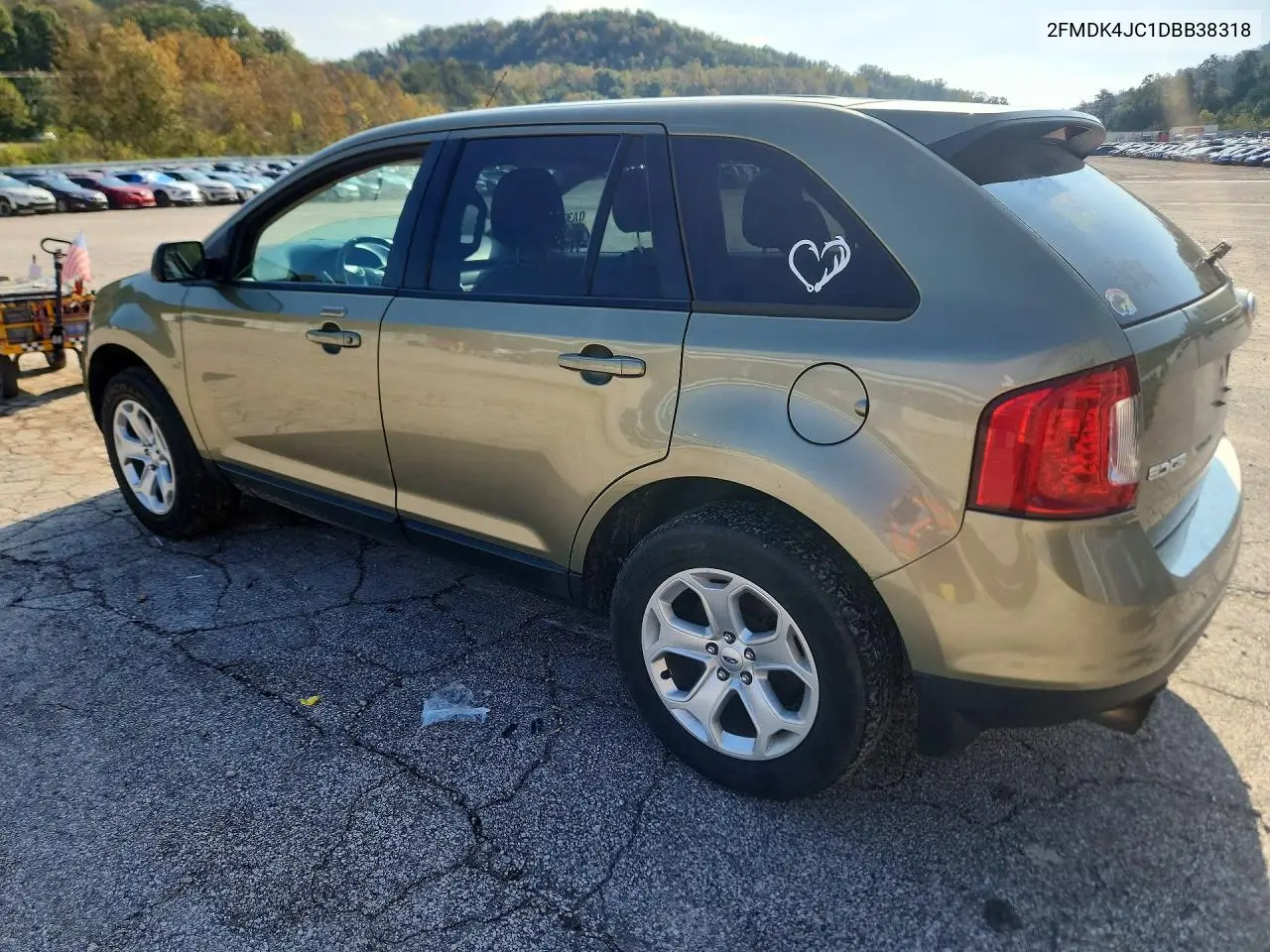 2013 FORD EDGE VIN 2FMDK4JC1DBB38318 — фото 2