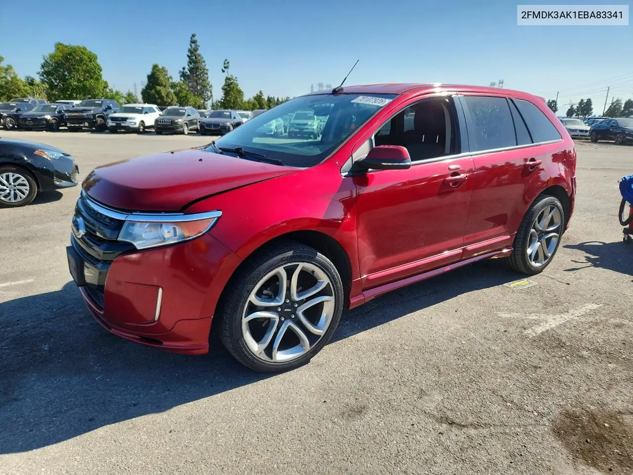 FORD EDGE 2014, VIN 2FMDK3AK1EBA83341