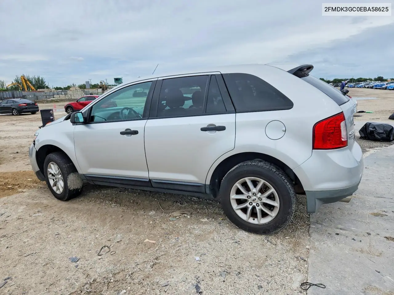 2014 FORD EDGE VIN 2FMDK3GC0EBA58625 — фото 2