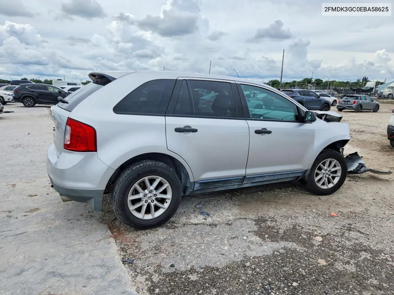 2014 FORD EDGE VIN 2FMDK3GC0EBA58625 — фото 3