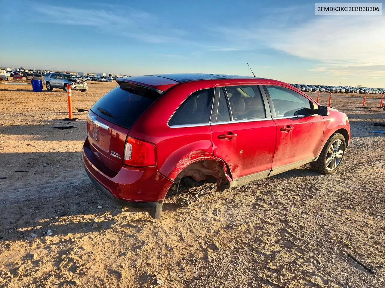 2014 FORD EDGE VIN 2FMDK3KC2EBB38306 — фото 3