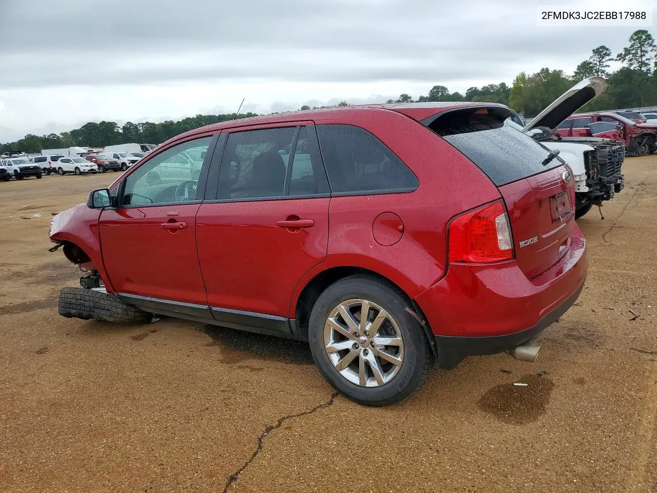 2014 FORD EDGE VIN 2FMDK3JC2EBB17988 — фото 2