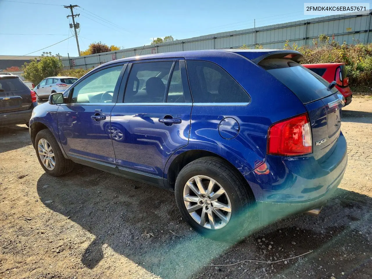 2014 FORD EDGE VIN 2FMDK4KC6EBA57671 — фото 2