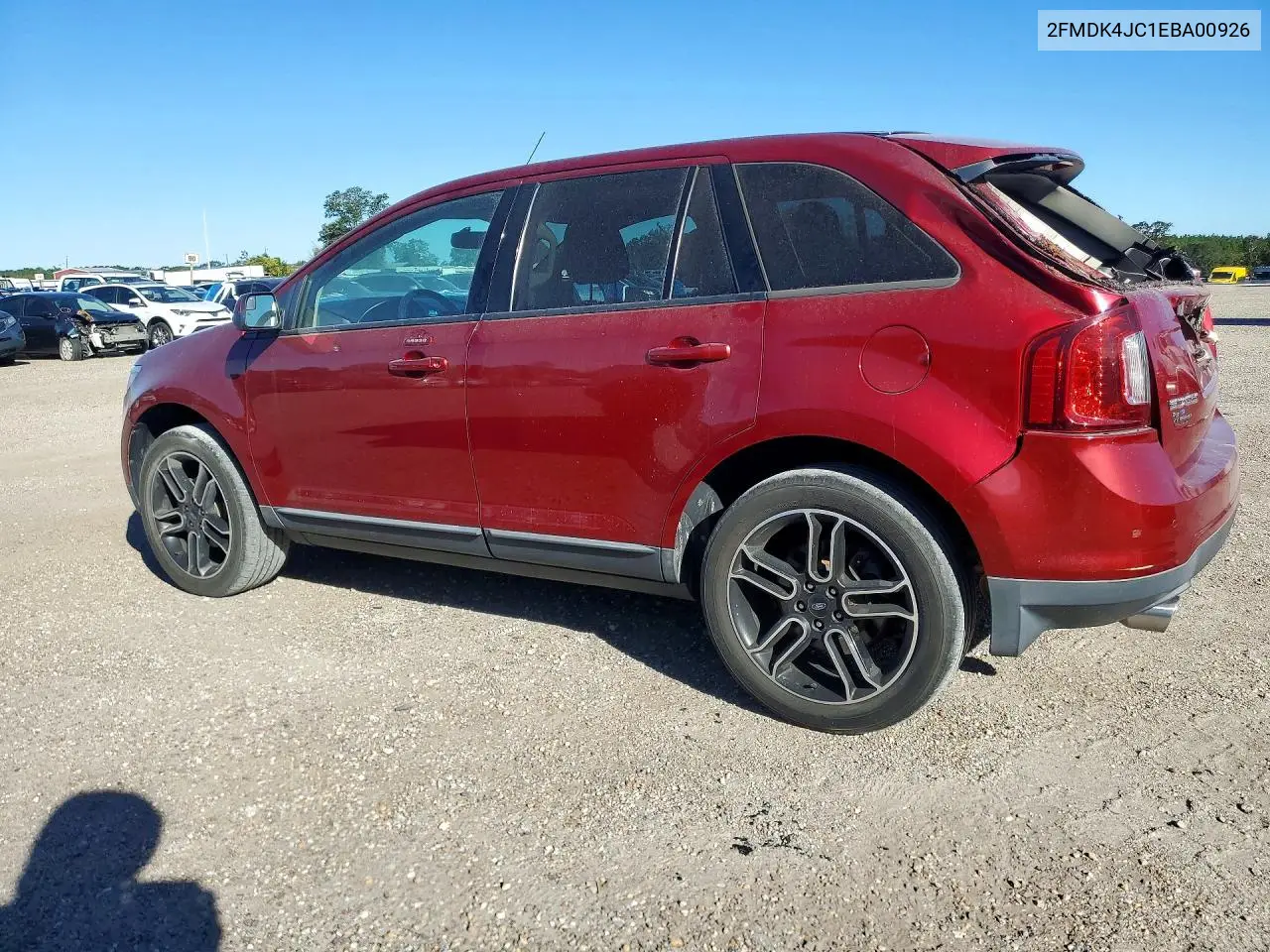 2014 FORD EDGE VIN 2FMDK4JC1EBA00926 — фото 2