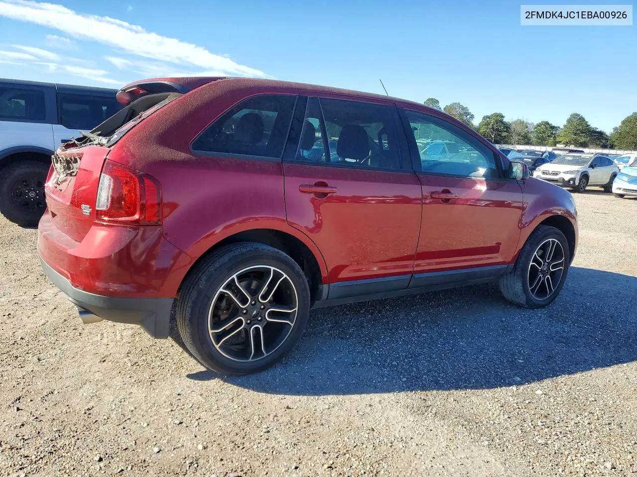 2014 FORD EDGE VIN 2FMDK4JC1EBA00926 — фото 3